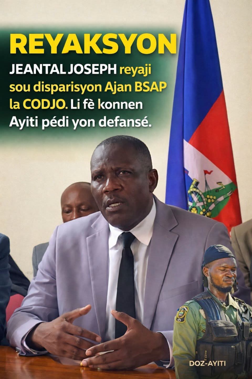 Ex-Director General Jeantel Joseph Condemns the Tragic Assassination of BSAP Departmental Operations Chief Commander Codio Ostherne, Demands Transparent Investigation and Full Justice Ex-Director General Jeantel Joseph Condemns the Tragic Assassination of BSAP Departmental Operations Chief Commander Codio Ostherne, Demands Transparent Investigation and Full Justice